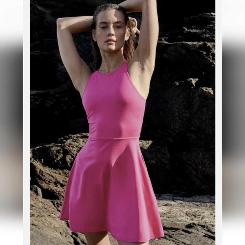 NEW Athleta Conscious Dress Barbie Pink Sz XL